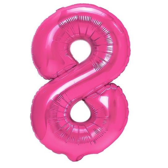 Balon foliowy ciemnoróżowe 40 cm cyfra 8 PartyPal