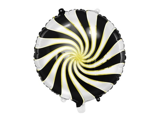 Balon foliowy cukierek 35cm biało-czarny PartyDeco