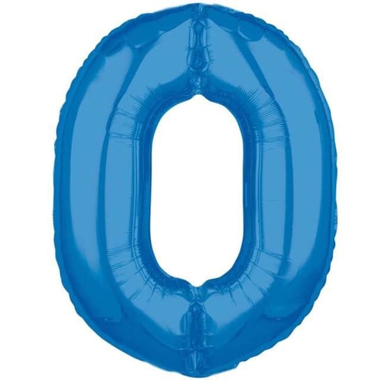 Balon foliowy, cyfra 0, 26", niebieski Amscan