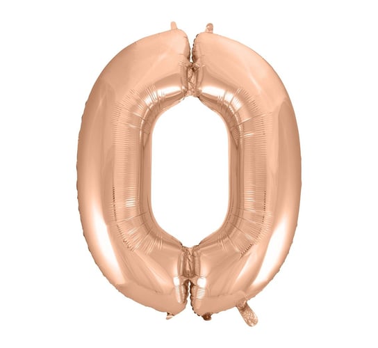 Balon foliowy, Cyfra 0, 92 cm, różowy GoDan