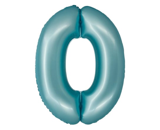 Balon Foliowy Cyfra 0 j.niebieska matowa Smart, 76cm Inna marka