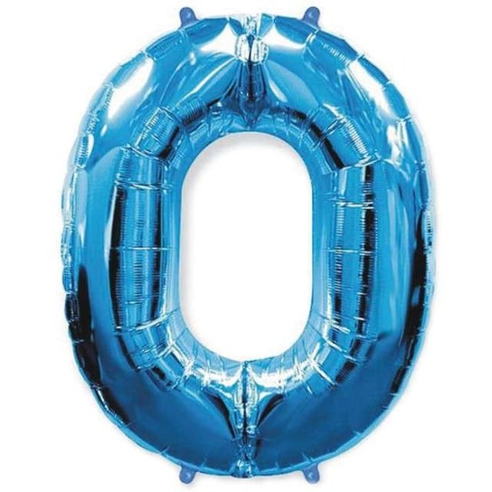 Balon foliowy, cyfra 0, niebieski, 101 cm Flexmetal