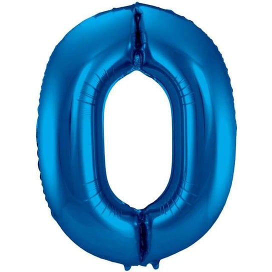 Balon foliowy, cyfra 0, niebieski, 86 cm Folat