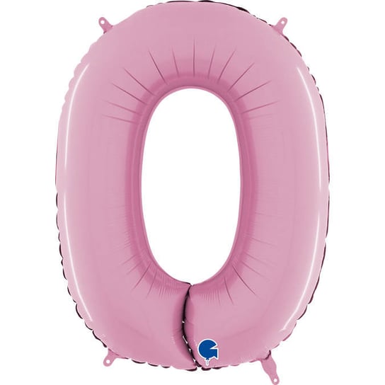 Balon Foliowy Cyfra 0 Różowa Pastel Pink, 66 cm Grabo GRABO