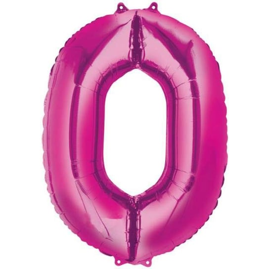 Balon foliowy, cyfra 0, różowy, 86 cm Amscan