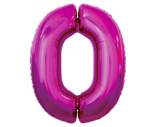 Balon foliowy, cyfra 0, różowy, 86 cm GoDan