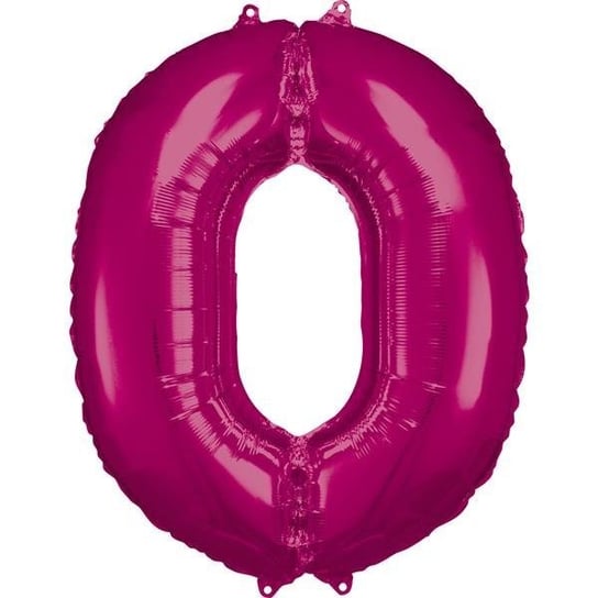 Balon foliowy cyfra 0 różowy 88 cm Riethmuller