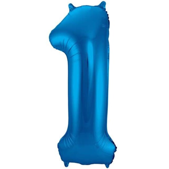 Balon foliowy, cyfra 1, niebieski, 86 cm Folat