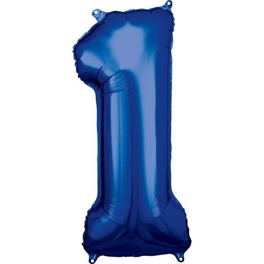 Balon foliowy cyfra 1 niebieski 86 cm Riethmuller