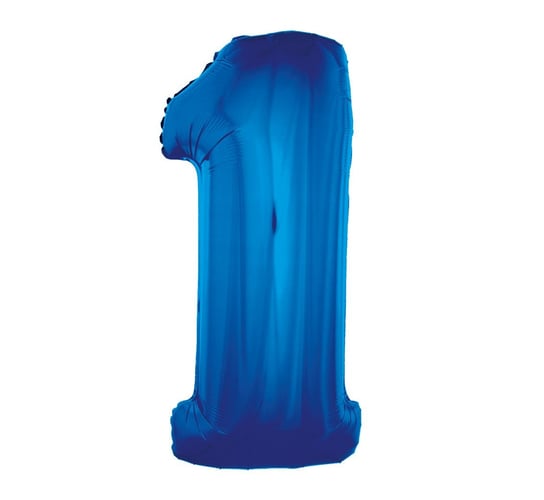 Balon foliowy, cyfra 1, niebieski, 86 cm GoDan