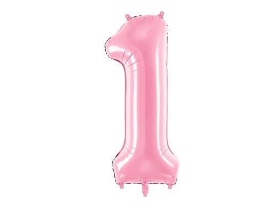Balon foliowy "cyfra 1", różowa, 100 cm [balon na hel] Inna marka