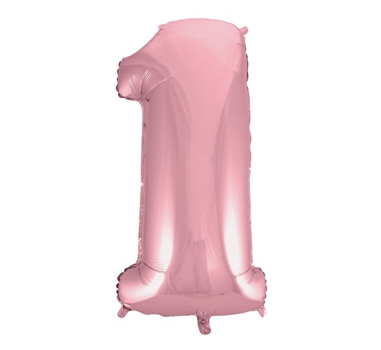Balon foliowy, Cyfra 1, różowa, 92 cm GoDan