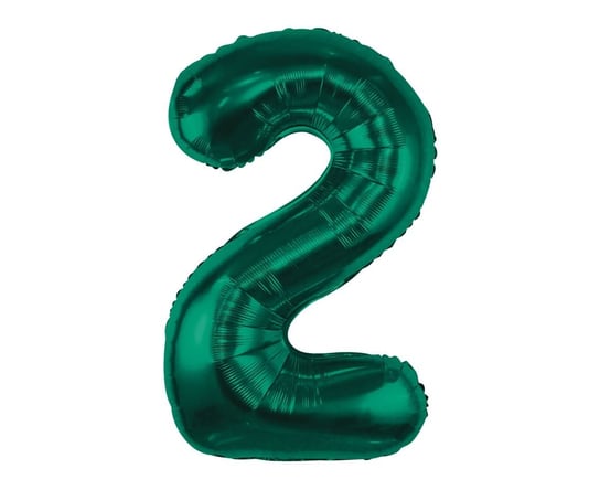 Balon Foliowy Cyfra 2 Butelkowy Zielony 85Cm Urodziny Las Leśne Przyjęcie Inna marka