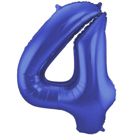 Balon foliowy, cyfra 4, 86 cm, niebieski Folat
