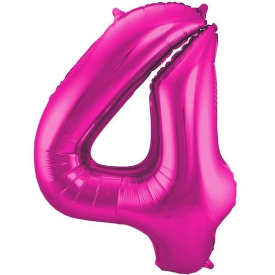 Balon foliowy, cyfra 4, różowy, 86 cm Folat