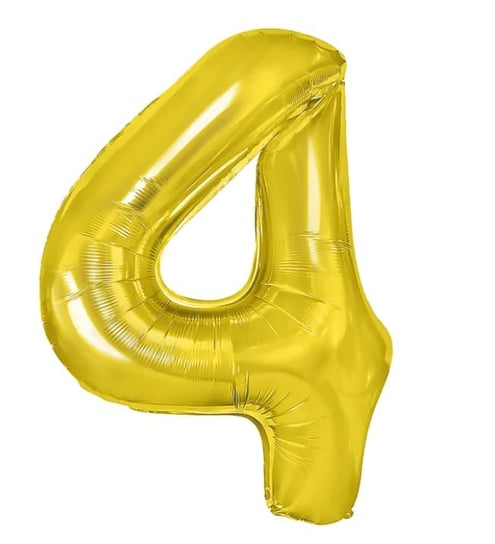 Balon foliowy cyfra 4 złoty 40 cm PartyPal