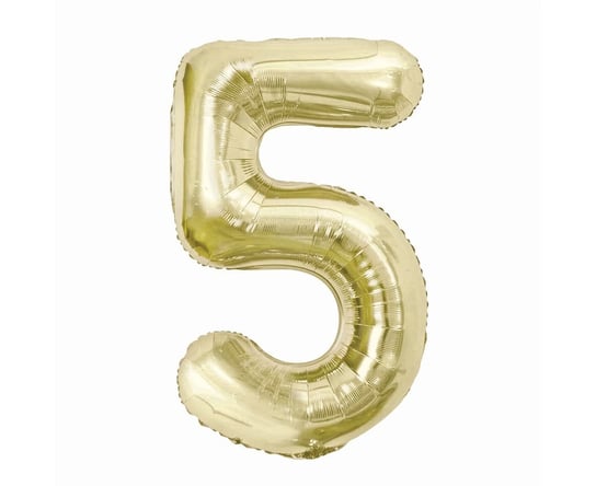 Balon Foliowy Cyfra 5 Złoty Szampański 85Cm Urodziny Inna marka