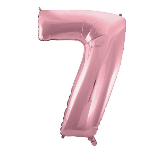 Balon foliowy, Cyfra 7, 92 cm, różowy GoDan