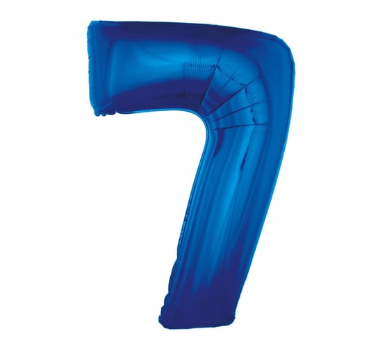 Balon foliowy, cyfra 7, niebieski, 86 cm GoDan