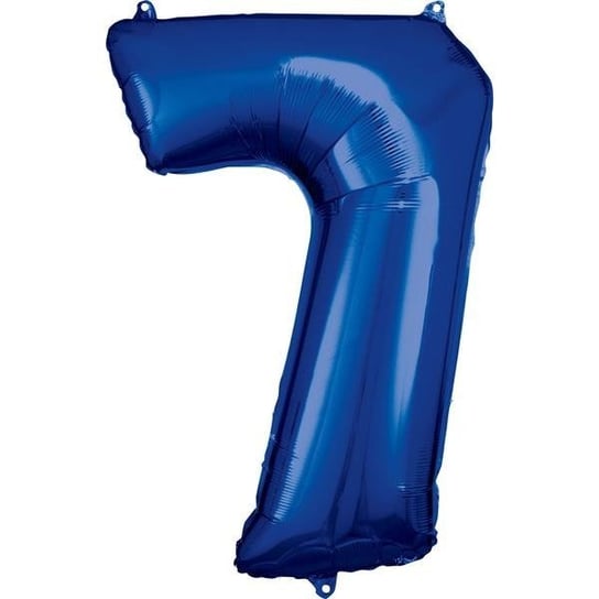 Balon foliowy cyfra 7 niebieski 88 cm AMSCAN