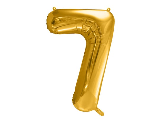 Balon foliowy, cyfra 7, złoty, 86 cm PartyDeco