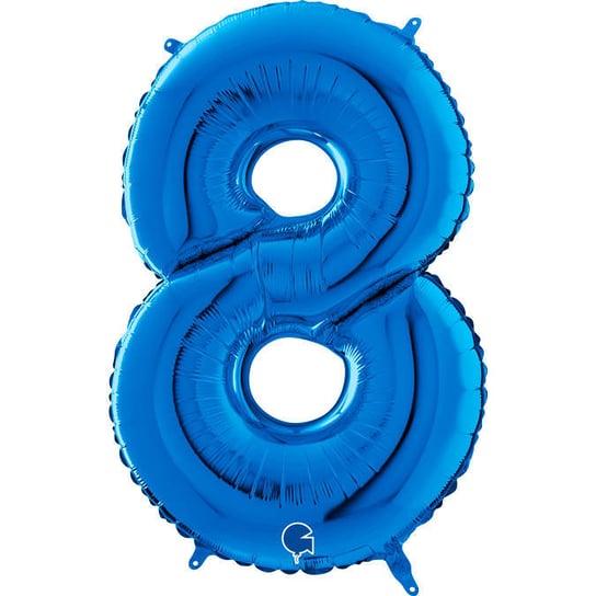Balon Foliowy Cyfra 8 Niebieski, 66 cm Grabo GRABO