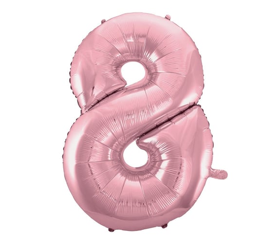 Balon foliowy, Cyfra 8, różowa, 92 cm GoDan