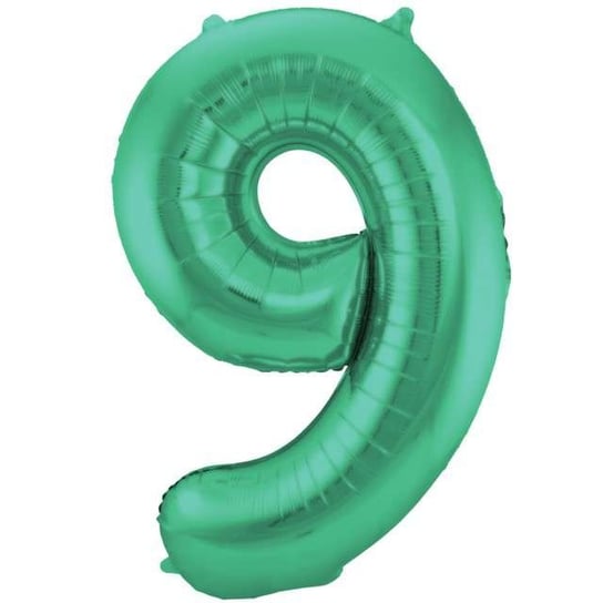 Balon foliowy, cyfra 9, 86 cm, zielony Folat