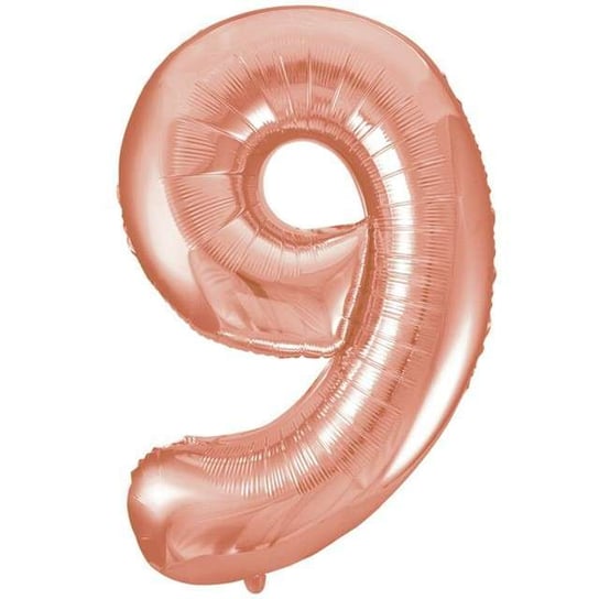 Balon foliowy, cyfra 9, różowy, 86 cm Unique