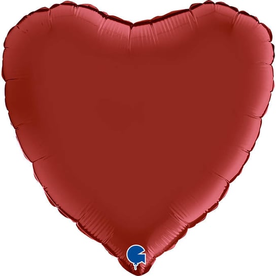 Balon Foliowy - Czerwone Serce 46 cm, Satynowe Rubinowe Grabo GRABO