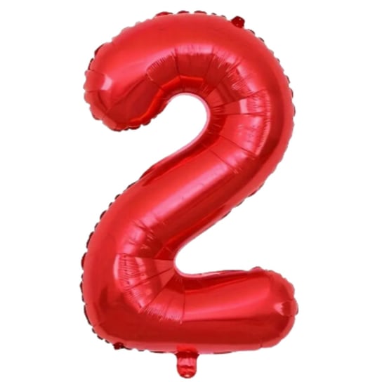 Balon Foliowy Czerwony Duża Cyfra 2 80 Cm Urodziny Inna marka