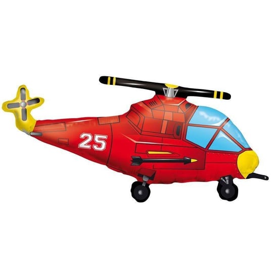 Balon Foliowy Czerwony Helikopter, 92 cm Inny producent