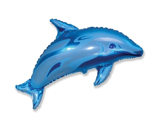 Balon foliowy, Delfin, 24", niebieski Flexmetal