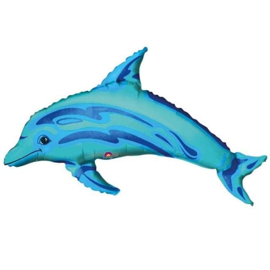 Balon foliowy, Delfin, niebieski, 14" Amscan