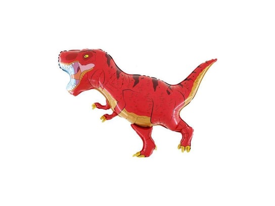 Balon foliowy Dinozaur T-rex czerwony - 96 x 76 cm - 1 szt. Grabo Balloons