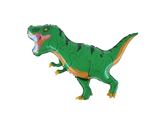 Balon foliowy Dinozaur T-rex zielony - 96 x 76 cm - 1 szt. Grabo Balloons