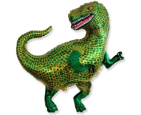 Balon Foliowy Dinozaur Tyranozaur Duży Zielony Dekoracja Na Hel Powietrze ABC
