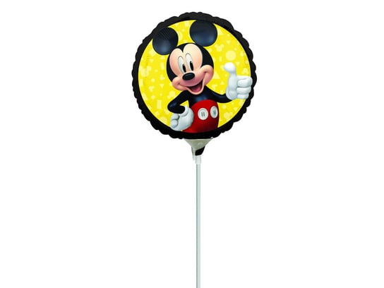 Balon foliowy do patyka Myszka Mickey - 23 cm - 1 szt. Amscan