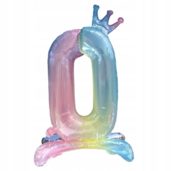 Balon Foliowy Duża Cyfra Stojąca 0 Kolorowa 80 Cm Urodziny Inna marka