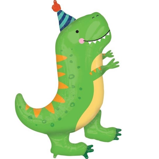 Balon Foliowy Duży Dinozaur Urodziny Zielony T-Rex Amscan