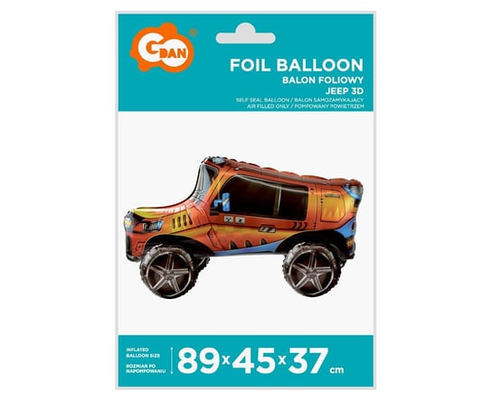 Balon foliowy duży Jeep 3D GODAN