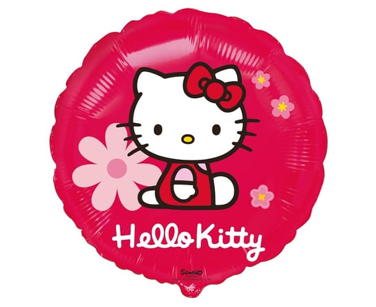 Balon foliowy FX - "Hello Kitty z kwiatkami", 18" Flexmetal