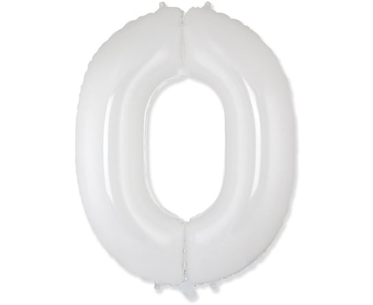 Balon Foliowy Fx - "Number 0" Biały, 85 Cm Flexmetal