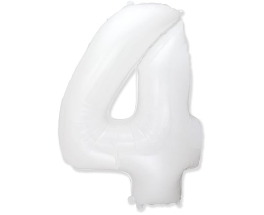 Balon Foliowy Fx - "Number 4" Biały, 85 Cm Flexmetal