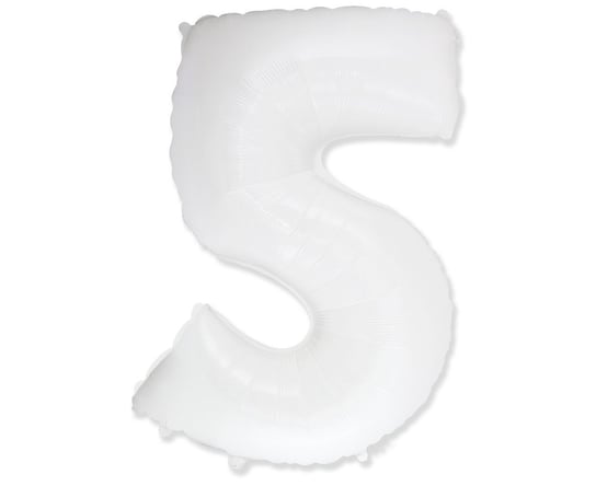 Balon Foliowy Fx - "Number 5" Biały, 85 Cm Flexmetal