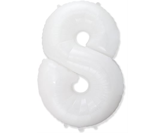 Balon Foliowy Fx - "Number 8" Biały, 85 Cm Flexmetal