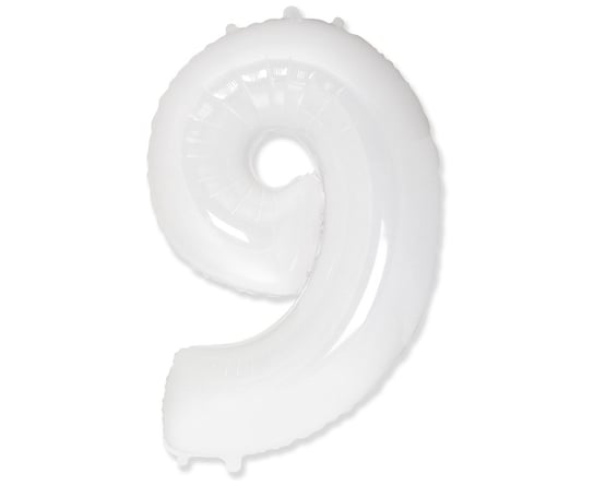 Balon Foliowy Fx - "Number 9" Biały, 85 Cm Flexmetal