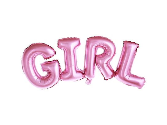 Balon foliowy "GIRL", 29", różowy, shp PartyDeco