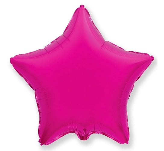 Balon foliowy, gwiazda, 18", ciemnoróżowy Flexmetal