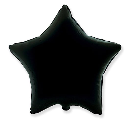 Balon foliowy, gwiazda, 18", czarny Flexmetal